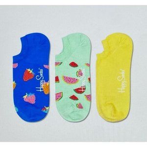 Happy Socks Adult's 3-Pack Fruit No Show Socks LV5 Multi W: 5.5-9.5 / M: 4.5-7.5